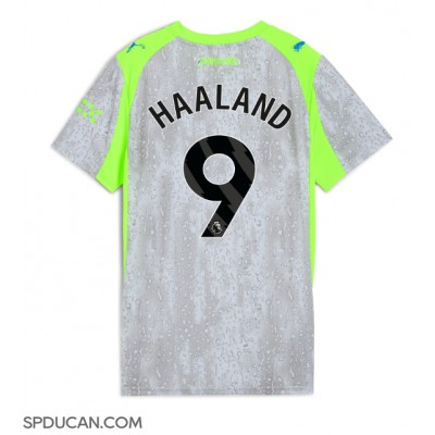 Zenski Nogometni Dres Manchester City Erling Haaland #9 Rezervni 2025-26 Kratak Rukav Zenski Nogometni Dres Manchester City Erling Haaland #9 Rezervni 2025-26 Kratak Rukav